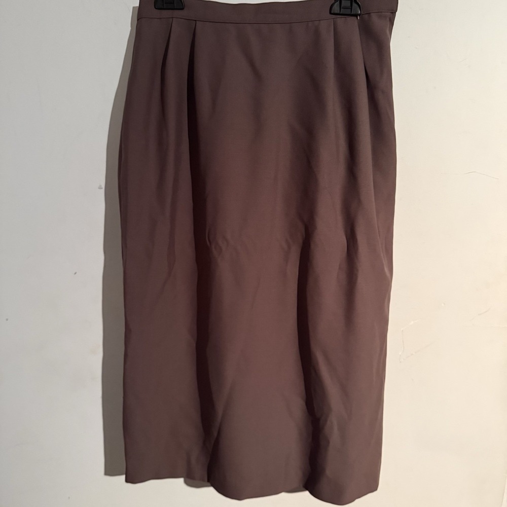 Soo Yung Lee Wool Skirt Business Career Academia Brown Capsule Basic Size 10